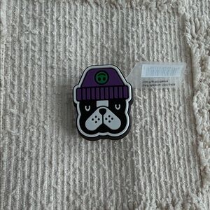 Dog Face CROC Jibbit with Purple Hat